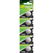 [CR2025-B5 GP] G073//Litio CR2025 CR2025 20,00 x 2,50 3v 160 mAh blister 5 unidades